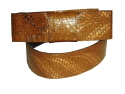 Suede leather and snakeskin belts